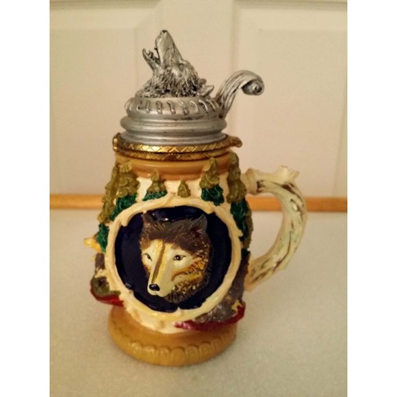 Vintage Mini Beer Stein Call of the Wild Beer Stein 5.5" Tall - Picture 3 of 8